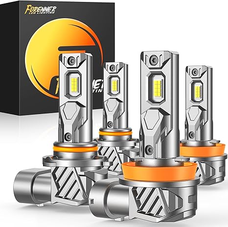 Forenner Latest Upgraded H11/H9/H8 9005/Hb3 Light Bulbs