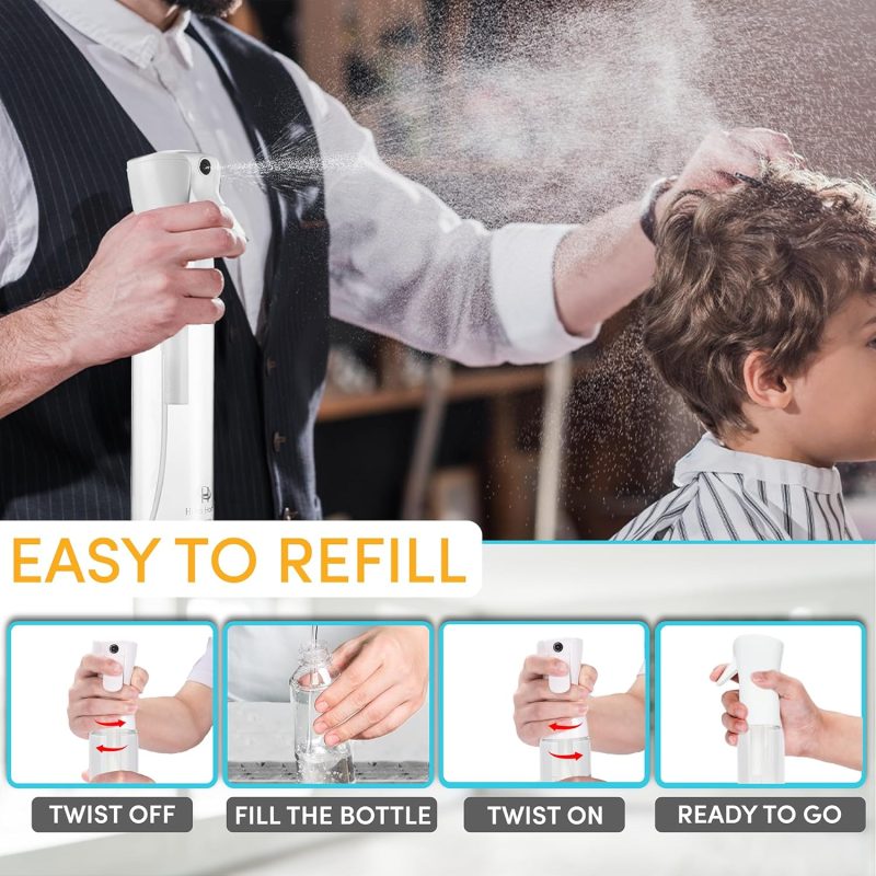 Hula Home Spray Bottle For Hair (10.1Oz/300Ml) - Powered By Flairosol® Spray Technology - Continuous Ultra Fine Mist Sprayer – For Hairstyling - Image 4