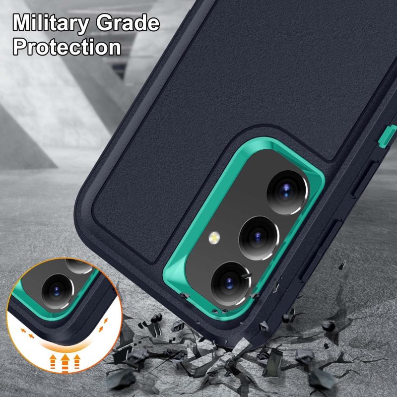 S25 Phone Case for Galaxy S25 - Navy+Cyan - Image 3