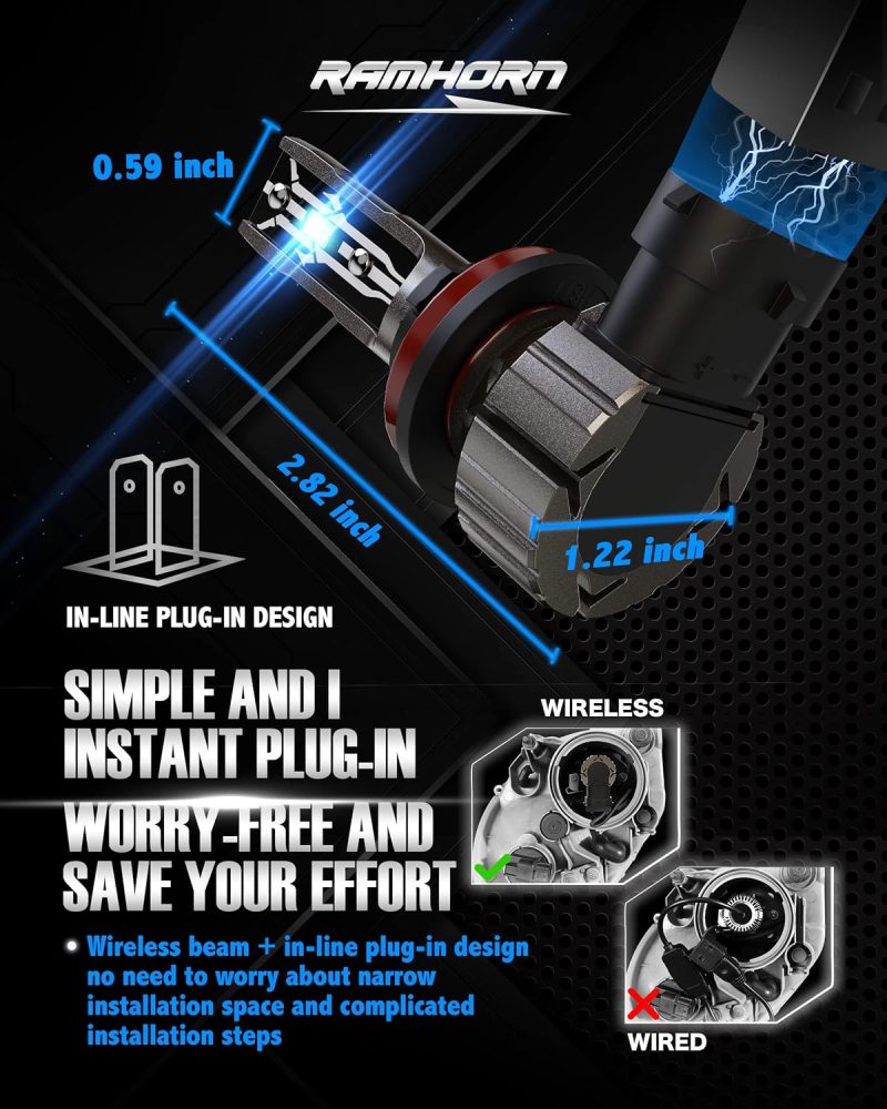 Ramhorn 9005 H11 Light Bulbs Combo - Image 4