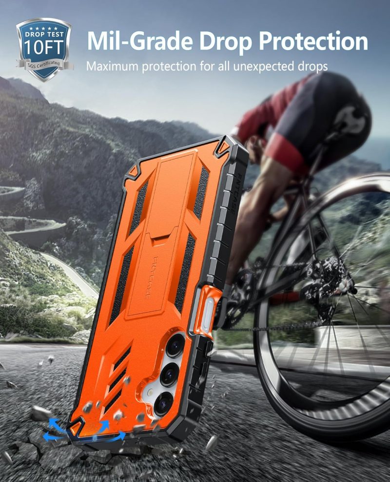FNTCASE Hybrid Protective Case for Galaxy A16-5G - Orange - Image 5