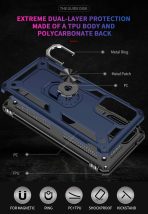 Dionsibei Military Grade Drop Impact for Samsung Galaxy A52 5G Case 360 Metal Rotating Ring Kickstand Holder Armor Heavy Duty Shockproof for Galaxy A52 5G/4G Phone Case Blue - Image 6