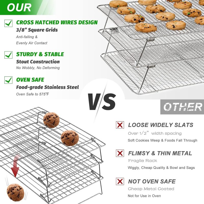 Stainless Steel Stackable Cooling Rack For Baking - Image 4