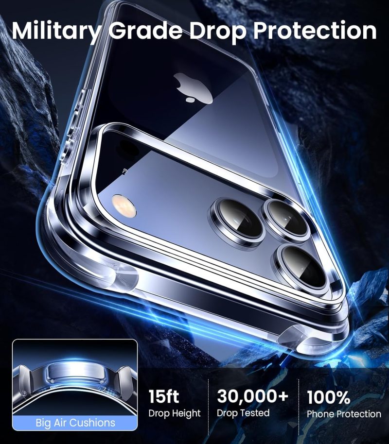 MKEKE for iPhone 17 Pro Max Case Clear Protective Clear for Apple 17... - Image 3