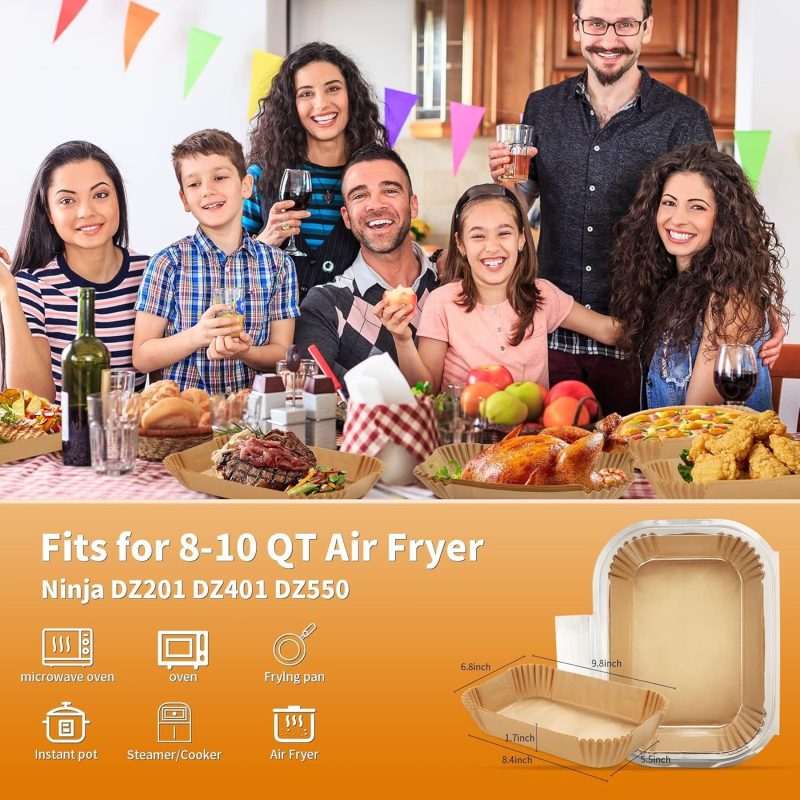 Air Fryer Disposable Paper Liner For Ninja Dz201/Dz401/Dz550/Dz302/Sl401/Sl451 - Image 4