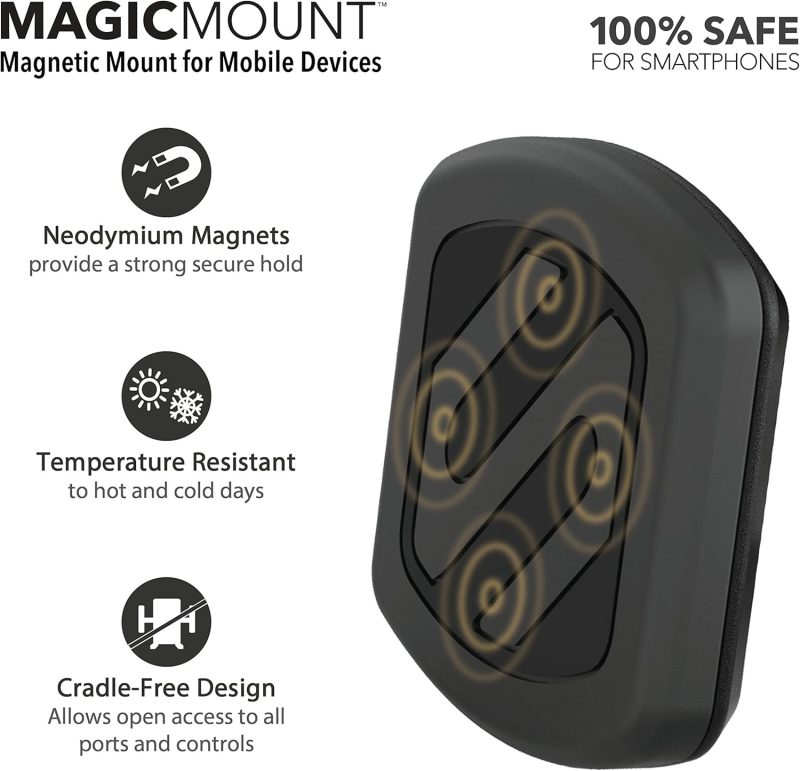 Scosche Magwdm Magicmount Magnetic Car Phone Holder - Strong Magnet Mount For Iphone And Android - Secure Magnetic Cell Phone Mount For Window/Dash - Universal 360° Adjustable Mobile Cellphone Holder - Image 2