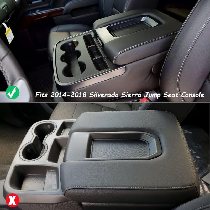 Center Console Cover Compatible With 2014-2018 Chevy Silverado/Gmc Sierra Jump Seat Accessories - Image 2