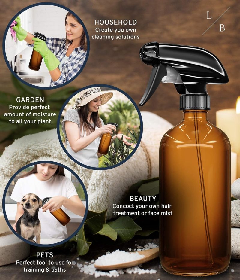 Liba Amber Glass Spray Bottles 2 Pack - Image 3