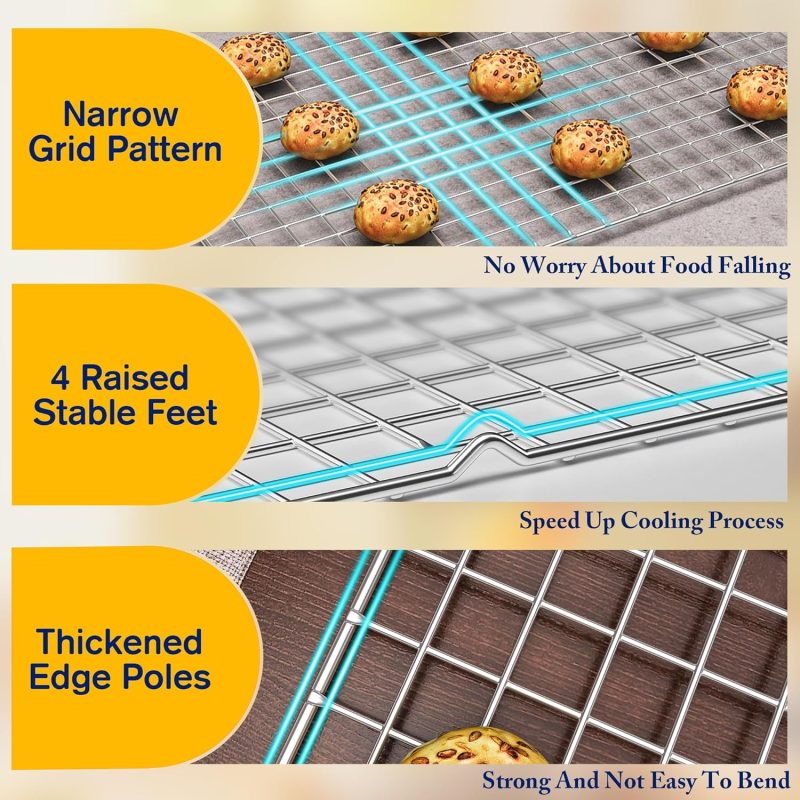 2Pcs Cooling Racks For Cooking And Baking - 10 - Image 3