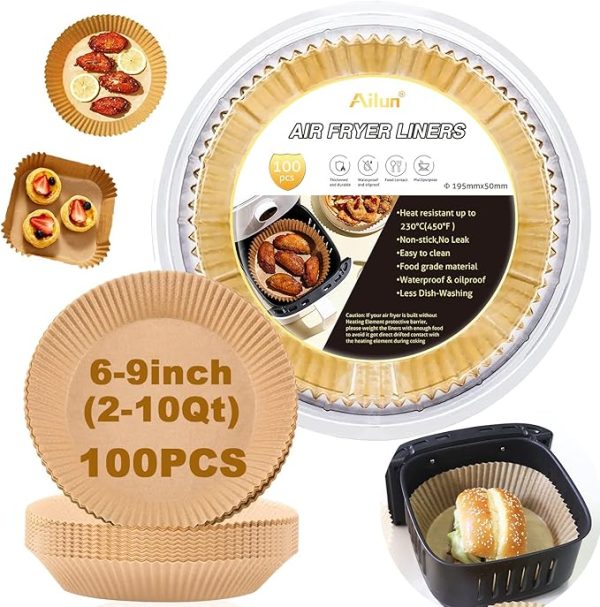 Ailun Air Fryer Paper Liners 8Inch