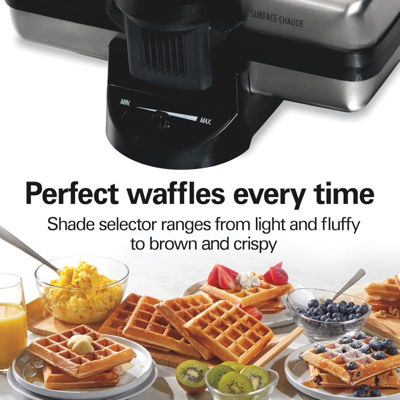 Hamilton Beach Belgian Mini Waffle Maker With Shade Control - Image 5
