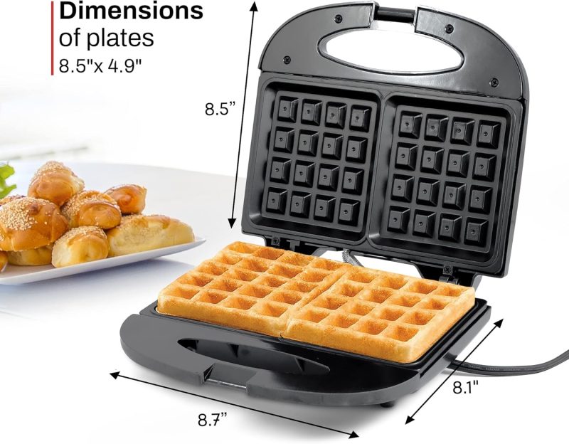 Elite Gourmet Maxi-Matic Electric Nonstick Belgian Waffle Iron Snack Maker Machine - Image 6