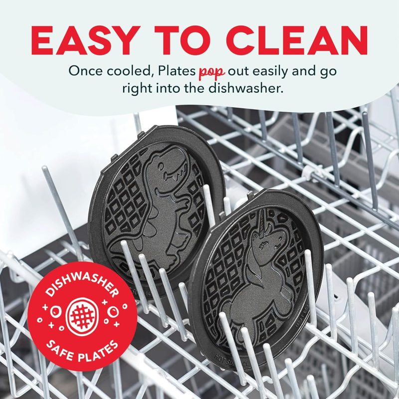 Dash Multimaker Mini System - Waffle Maker With Six 4” Removable Plates: Waffle Iron & Griddle - Image 6