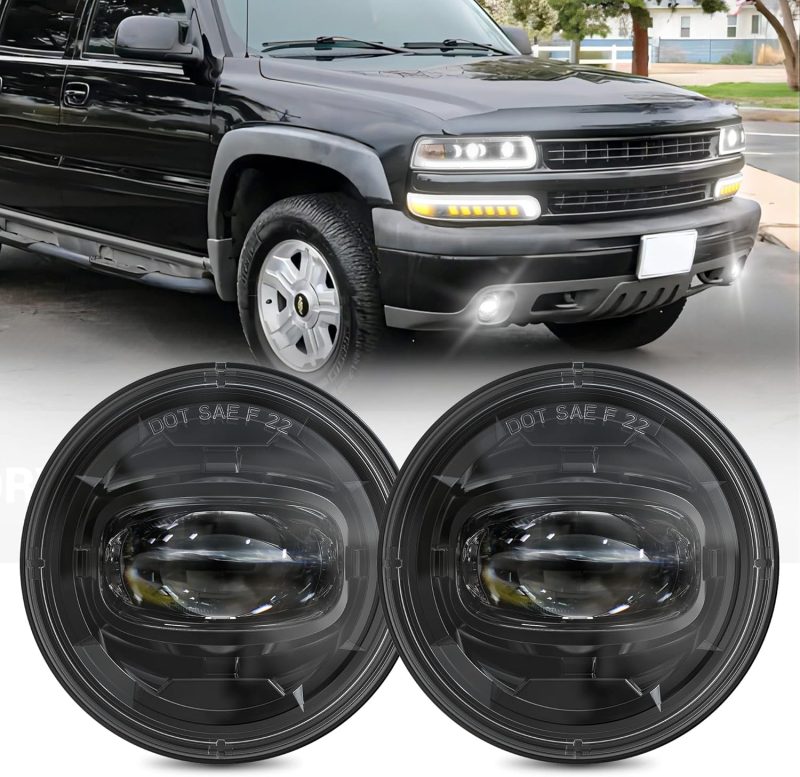 Upgraded Led Headlights And Fog Lights Assembly With Bulbs Compatible With 2001-2006 Chevy Tahoe Z71 - Image 2