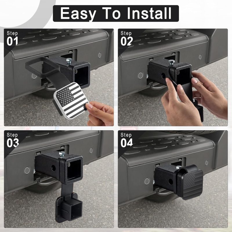 Uyye 2 Inch Rubber Trailer Hitch Cover - Image 4