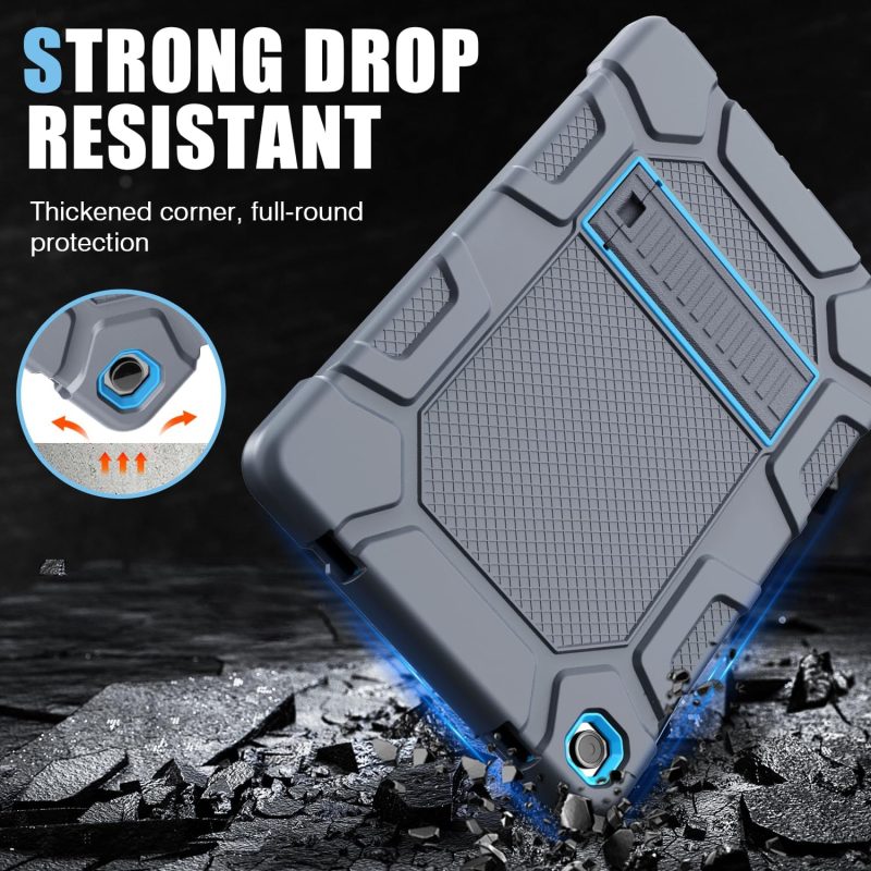 2024 Case for Samsung Galaxy Tab A9+/A9 Plus 11” 2024 Model (SM-X210/X216/X218) Heavy Duty Shockproof Rugged High Impact Protective Case Grey - Image 4