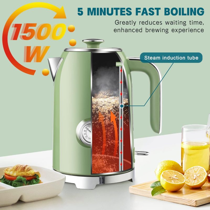 Susteas Electric Kettle - 57Oz Hot Tea Water Boiler With Thermometer - Image 5