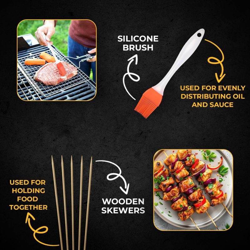 Fish Grill Baskets For Outdoor Grill Vegetables - Image 4