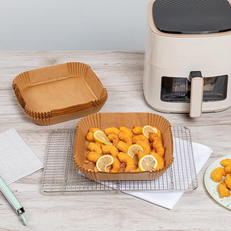 Restaurantware-Pastry Tek 8.1 X 8.1 X 1.8 Inch Air Fryer Liners - Image 6