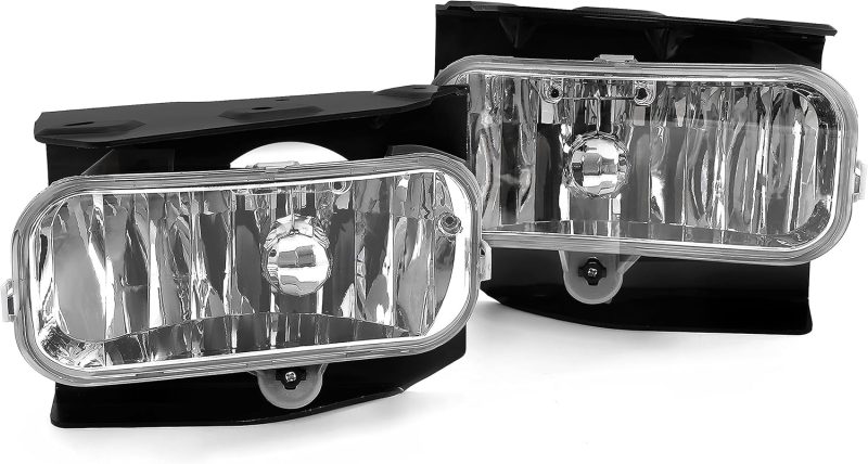 Hecasa Fog Light Assembly Compatible With 1999-2004 Ford F-150 F-250 Expedition Heritage Replacement For Fo2591105 W/Halogen Bulb Fog Lamps Clear Lens Driver & Passenger Side - Image 4