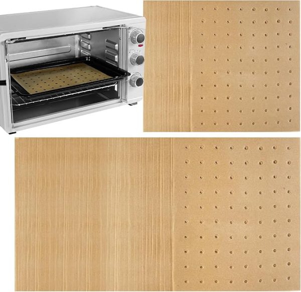 Katbite Air Fryer Parchment Paper Liners 180Cs Airfryer Liners Disposable 9X11 Inch Perforated Parchment Paper Sheets Basket Liner Accessories For Toaster Oven