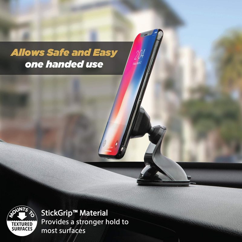 Scosche Mmwsm-Xces0 Magicmount Select Magnetic Car Phone Holder - Strong Magnet Mount For Iphone And Android - Secure Magnetic Cell Phone Mount For Window Or Dash - Universal 360° Adjustable Head - Image 3