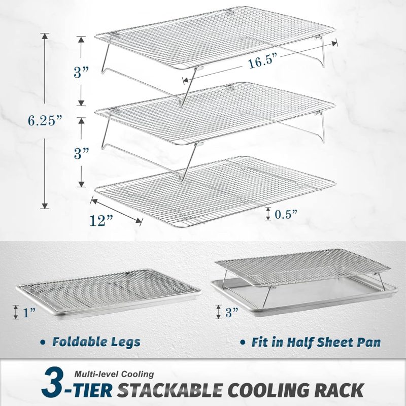 Stainless Steel Stackable Cooling Rack For Baking - Image 2