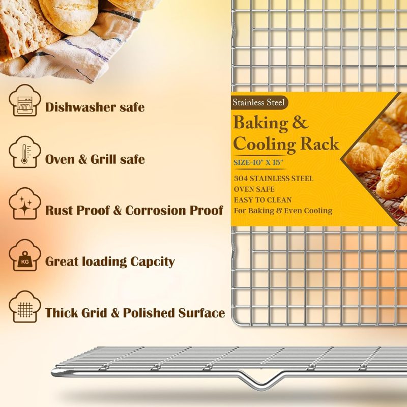 2Pcs Cooling Racks For Cooking And Baking - 10 - Image 2
