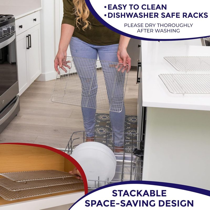 Kitchenatics Heavy Duty Half Sheet Cooling Racks - Image 3