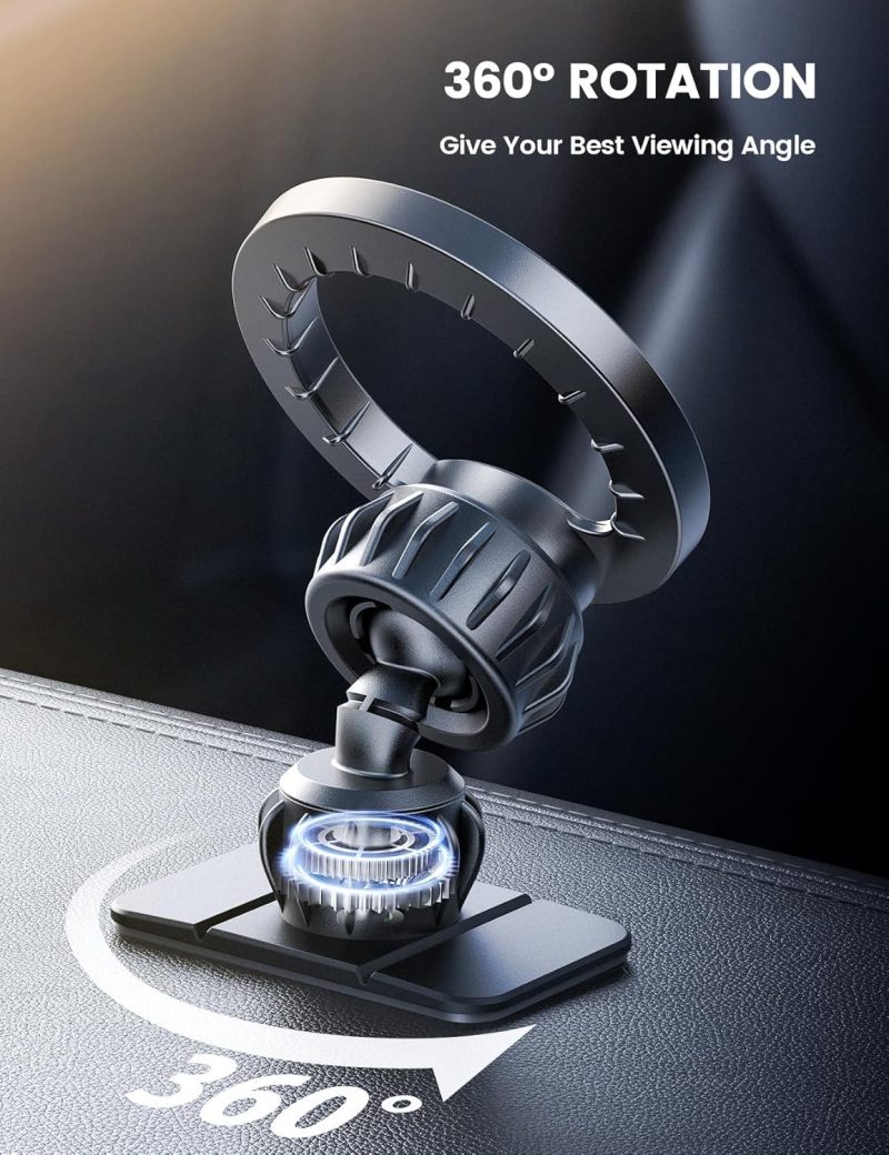Lamicall For Magsafe Car Mount - [20X N55 Magnets] Magnetic Phone Holder For Your Car Dashboard Vent Car Phone Holder For Iphone 16 All Smartphone Fits Magsafe Phone Case - Image 6