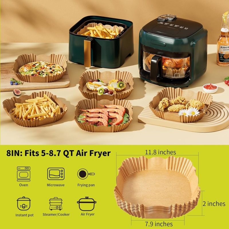 100 Pcs Air Fryer Disposable Paper Liners - Image 5