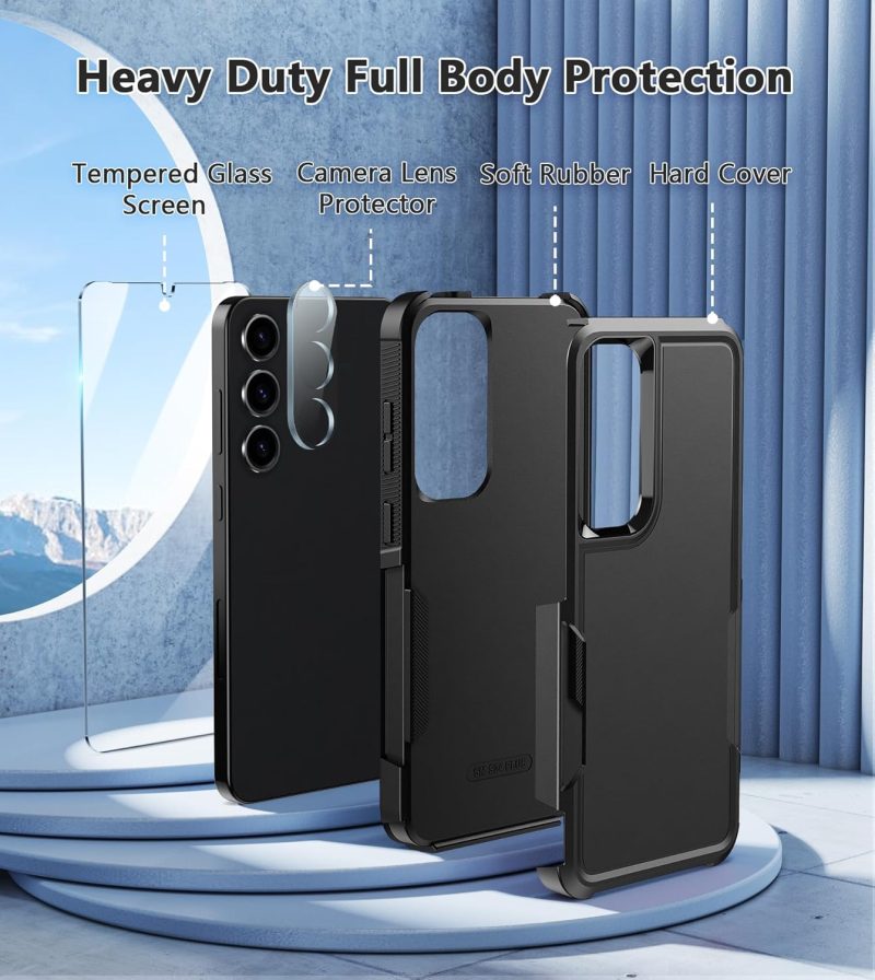FNTCASE Accessory for Galaxy S25 - Black - Image 3