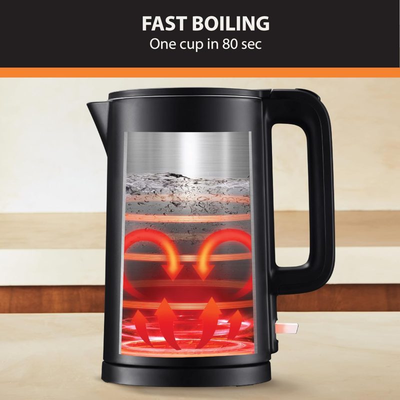 Krups 1.5L Electric Kettle Stainless Steel Cool Touch Interior - Image 2