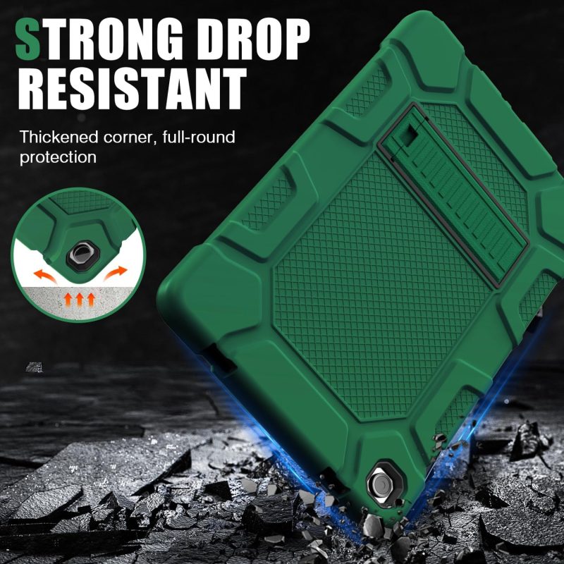 2024 Case for Samsung Galaxy Tab A9+/A9 Plus 11” 2024 Model (SM-X210/X216/X218) Heavy Duty Shockproof Rugged High Impact Protective Case Alpine Green - Image 4