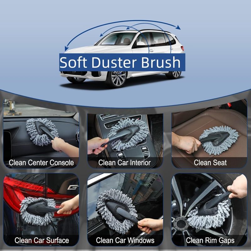 Car Interior Duster Detail Brush Cleaning Gel Kit - Image 3