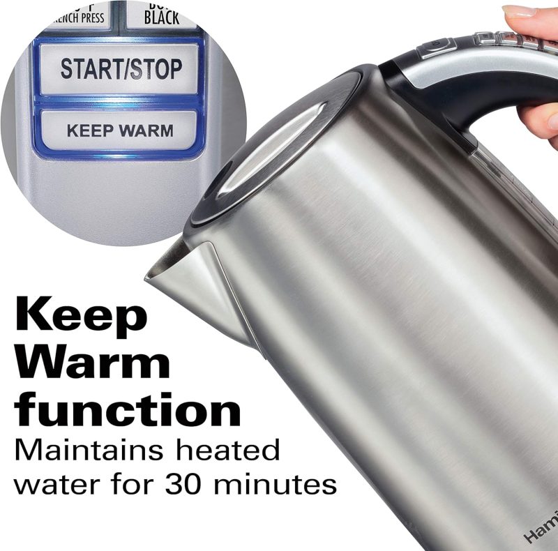 Hamilton Beach 1.7 Liter Temperature Control Electric Kettle - Image 5