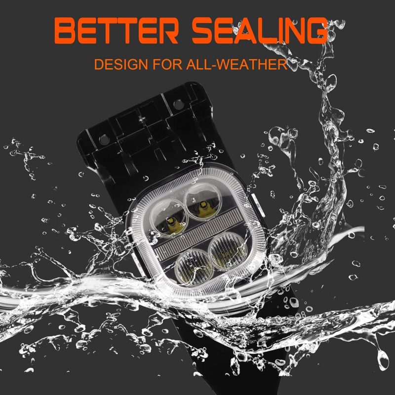 Led Fog Light With Daytime Running Lights - Fog Light Assembly For Ford F250 F350 F450 F550 Super Duty 2005 2006 2007 Driving Fog Lamps Plug & Play 2Pcs - Image 6