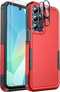 A16 Hybrid Protective Case for Galaxy A16 5G - Red