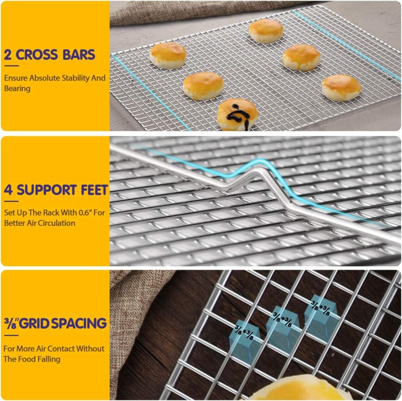 Hiware 2-Pack Cooling Racks For Baking - 10 - Image 3