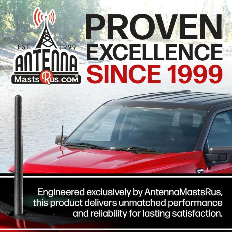 Short Rubber Antenna For Ford F-150 (2009-2026) - Bronco (2021-2026) Usa Stainless Steel Threading - Image 2
