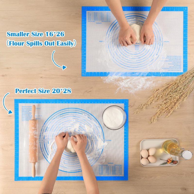 Nonstick Silicone Pastry Mat Extra Large With Measurements 28''By 20'' For Silicone Baking Mat - Image 2