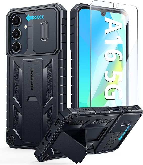 FNTCASE Hybrid Protective Case for Galaxy A16-5G - Black