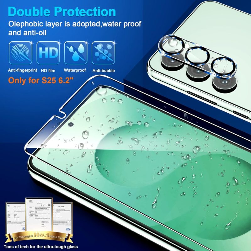 GLASS 3 Pack Glass Screen Protector for Samsung Galaxy S25 + 3 Pack... - Image 6