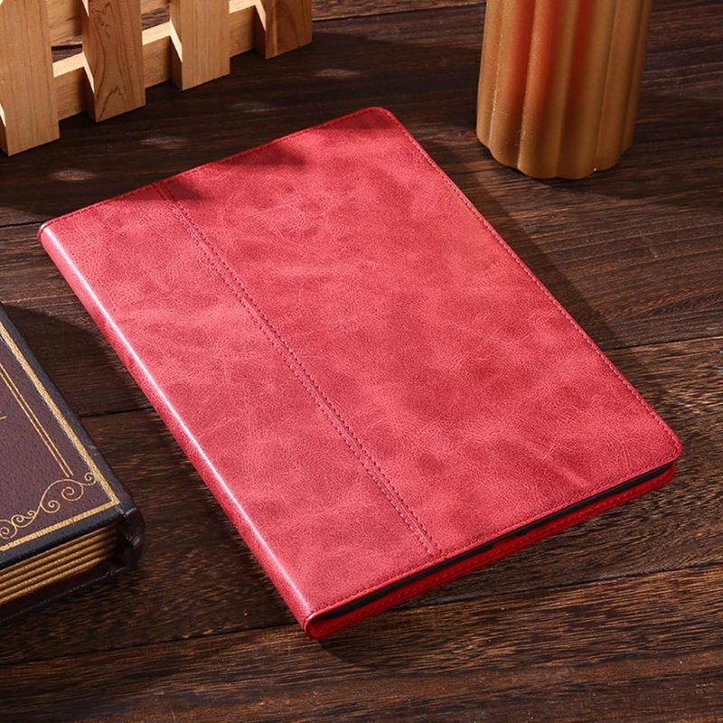 2023 for Samsung Galaxy Tab A9 8.7 inch Case with S Pen Holder 2023 Model(SM-X110/X115/X117) Genuine Leather Cover Protective Shell.Red - Image 6