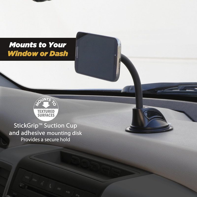Scosche Magwdm Magicmount Magnetic Car Phone Holder - Strong Magnet Mount For Iphone And Android - Secure Magnetic Cell Phone Mount For Window/Dash - Universal 360° Adjustable Mobile Cellphone Holder - Image 5