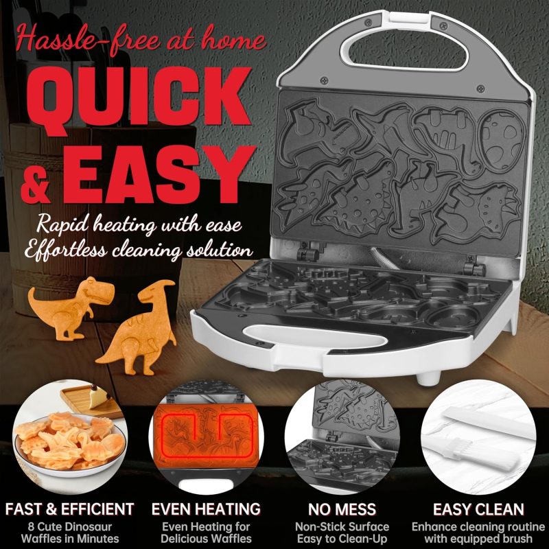 Dinosaur Mini Waffle Maker For Kids - Image 3