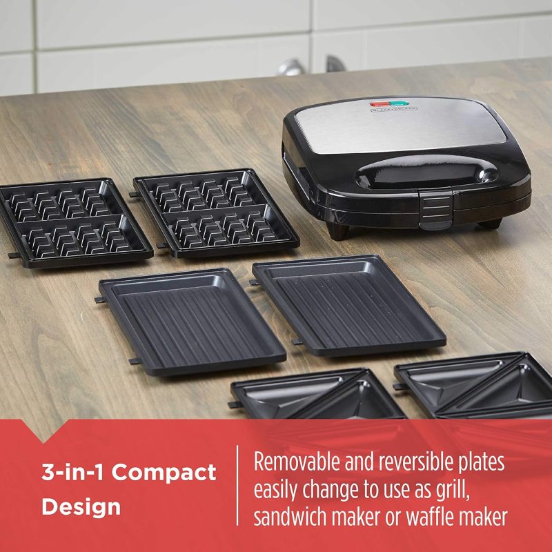 Black+Decker 3-In-1 Waffle Iron - Image 2
