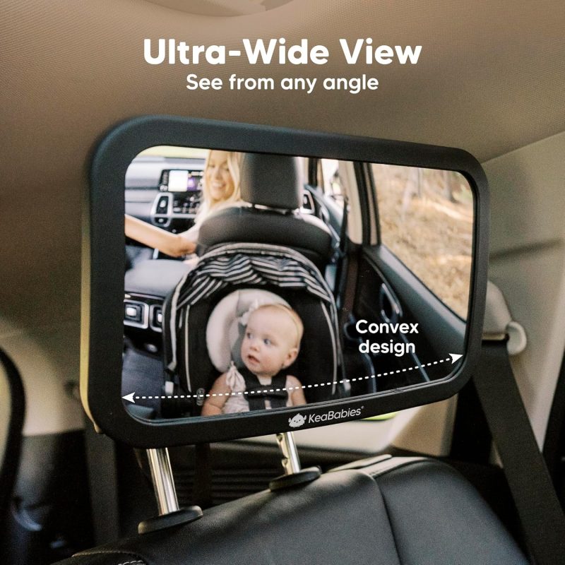 Safety Baby Car Seat Mirror - Wide Shatterproof Backseat Infant Car Mirror For Baby Rear Facing - Image 5