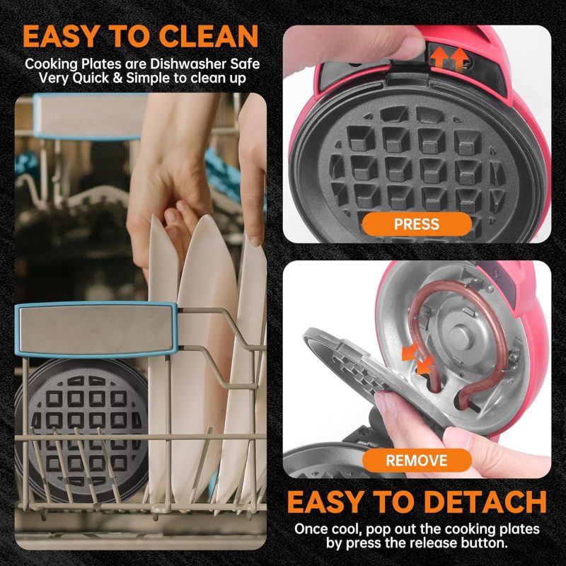 Baker'S Friend 4 In 1 Waffle Maker Set: Mini Doughnut & Waffle Maker - Image 5