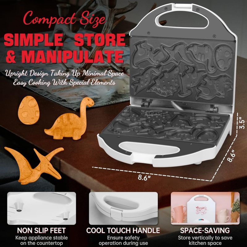 Dinosaur Mini Waffle Maker For Kids - Image 4